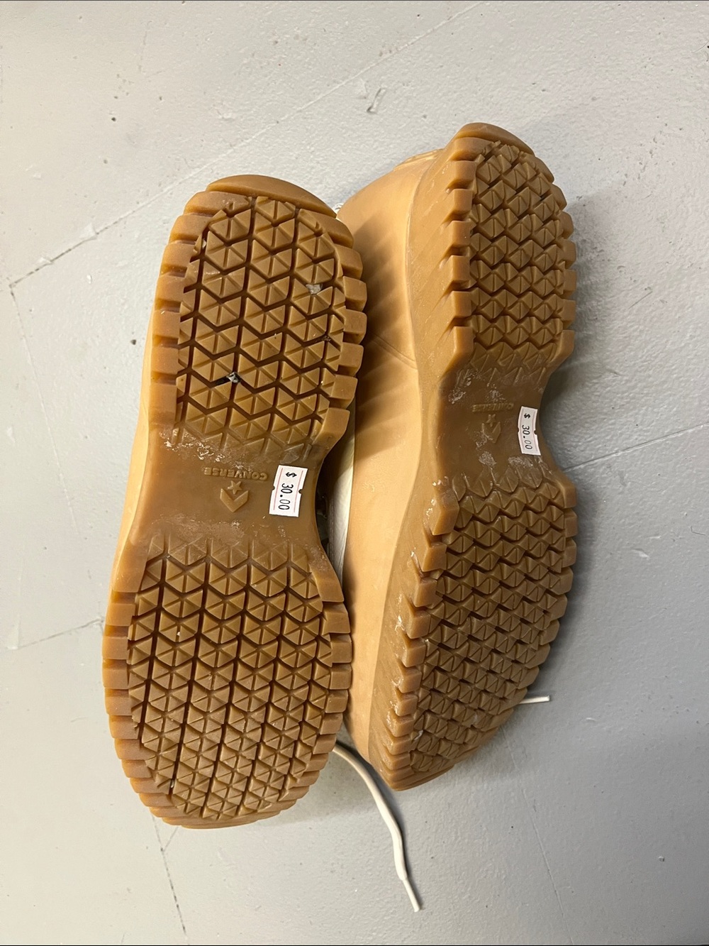 Converse Cream High-Top Sneakers with Gum Outsole - Picture 5 of 5